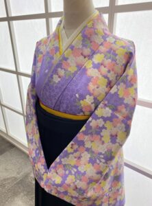 卒業袴　紫　シンプル