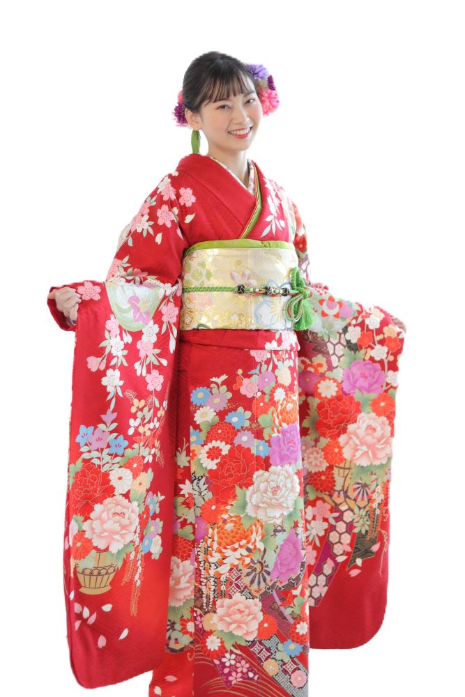 赤い振袖