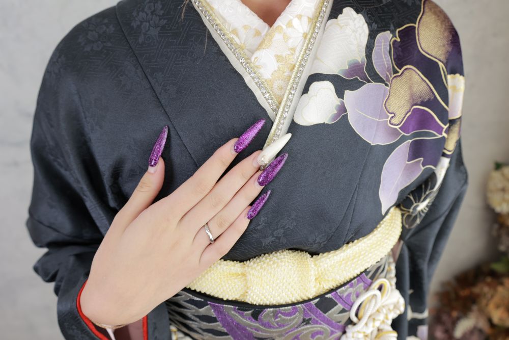 振袖の刺繍半襟