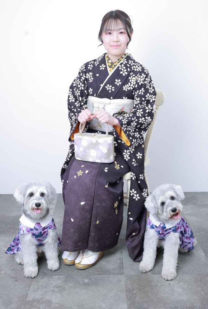 ワンちゃんと成人式の前撮り